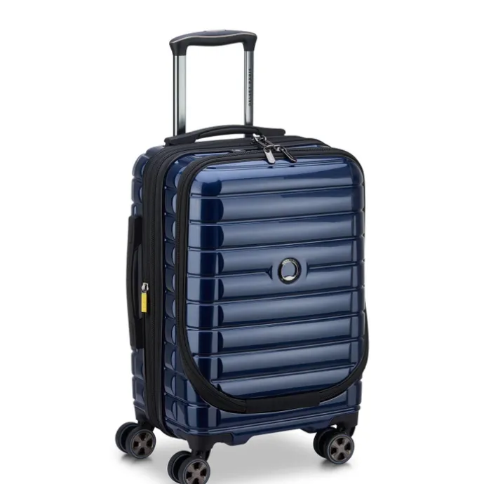 Delsey Shadow 5.0 Cabin Trolley Front Pocket 55 Expandable blue