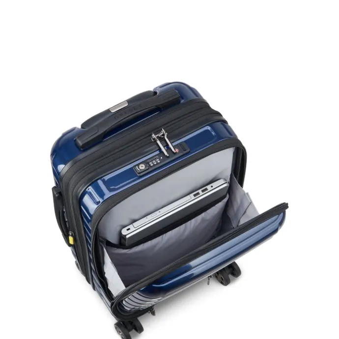Delsey Shadow 5.0 Cabin Trolley Front Pocket 55 Expandable blue