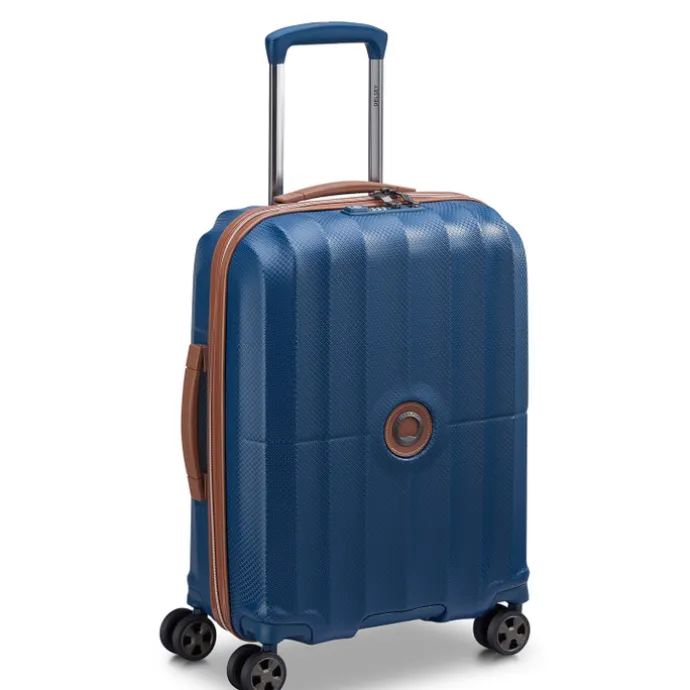 Delsey St Tropez 4 Double Wheels Slim Cabin Trolley 55 navy