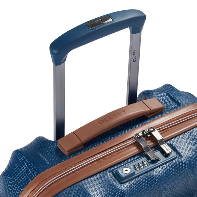 Delsey St Tropez 4 Double Wheels Slim Cabin Trolley 55 navy