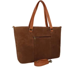 DIMAGINI Nala Suede Workbag 15.6" cognac