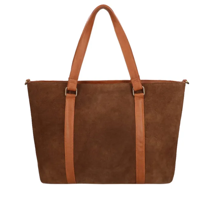 DIMAGINI Nala Suede Workbag 15.6" cognac