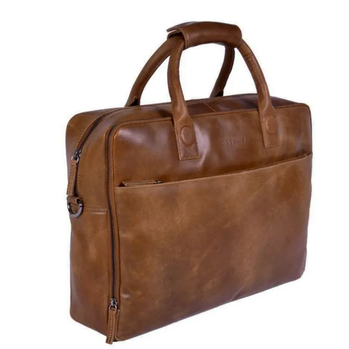 DSTRCT Fletcher Street Workingbag 17" cognac2