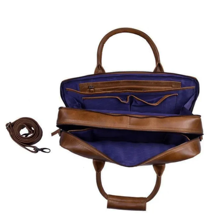 DSTRCT Fletcher Street Workingbag 17" cognac2