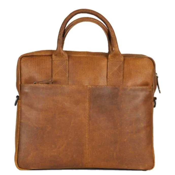 DSTRCT Limited Single Zip 14'' Laptoptas cognac