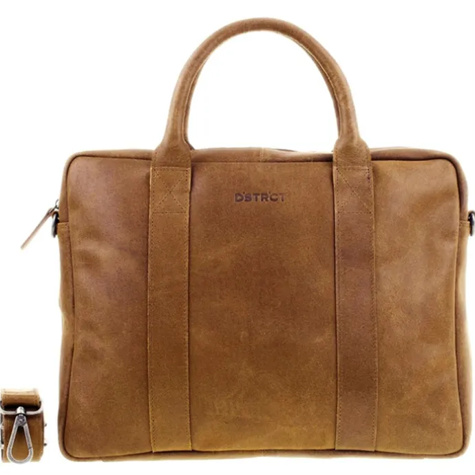 DSTRCT Limited Single Zip 15'' Laptoptas cognac
