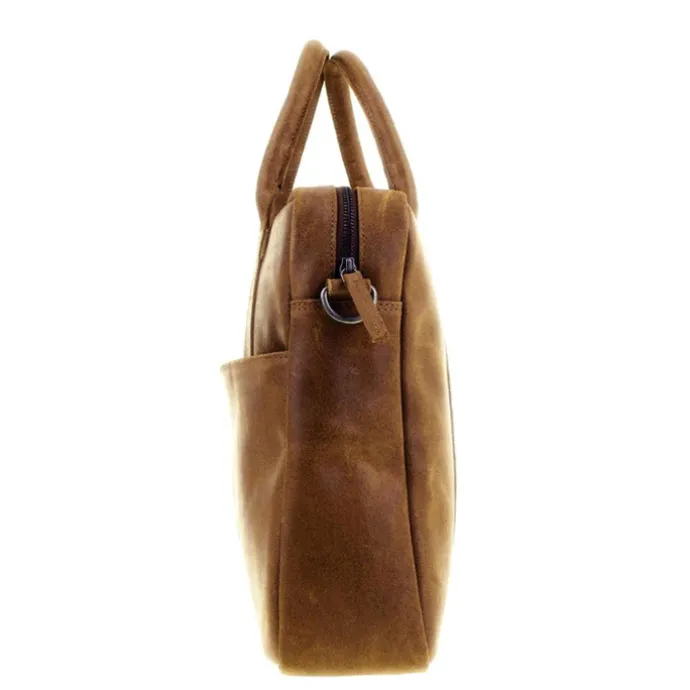 DSTRCT Limited Single Zip 15'' Laptoptas cognac