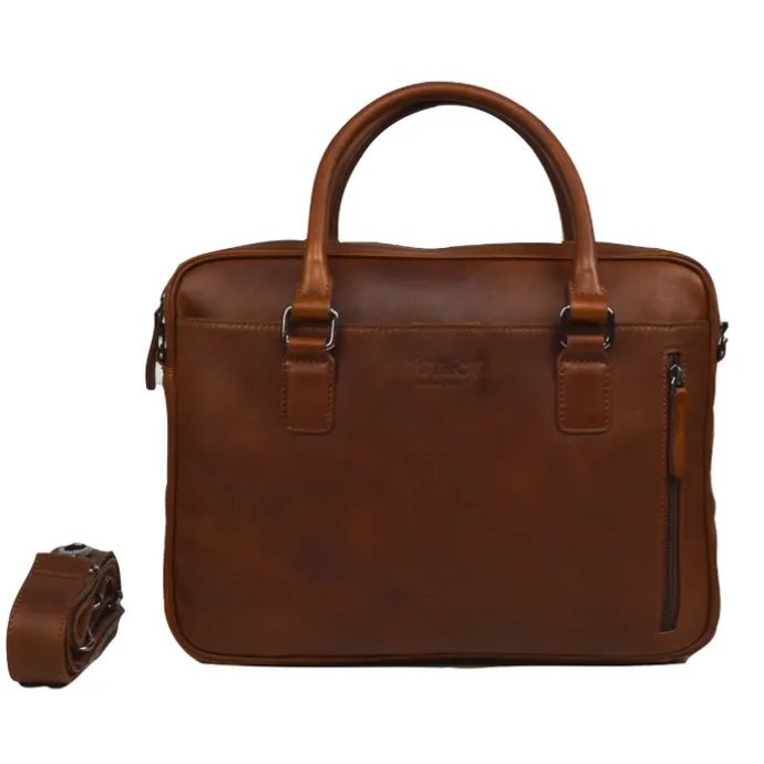 DSTRCT Premium Collection Laptopbag 14" cognac
