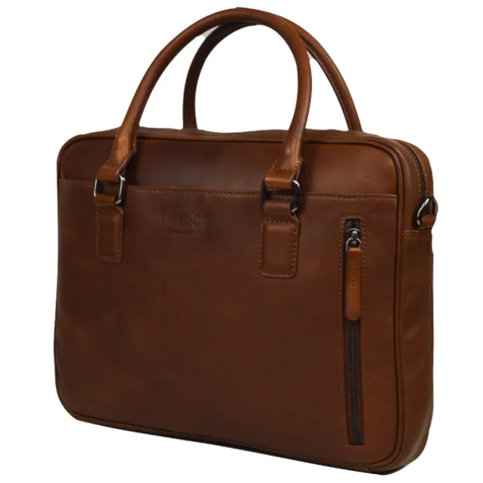 DSTRCT Premium Collection Laptopbag 14" cognac