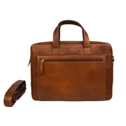 DSTRCT Premium Collection Laptopbag 17" cognac