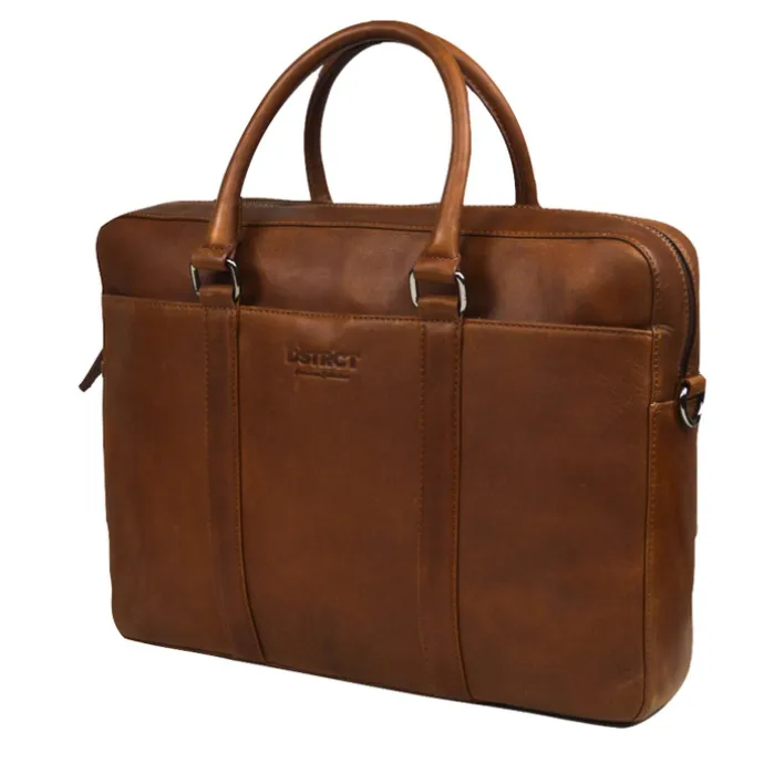 DSTRCT Premium Collection Laptopbag 15,6" cognac