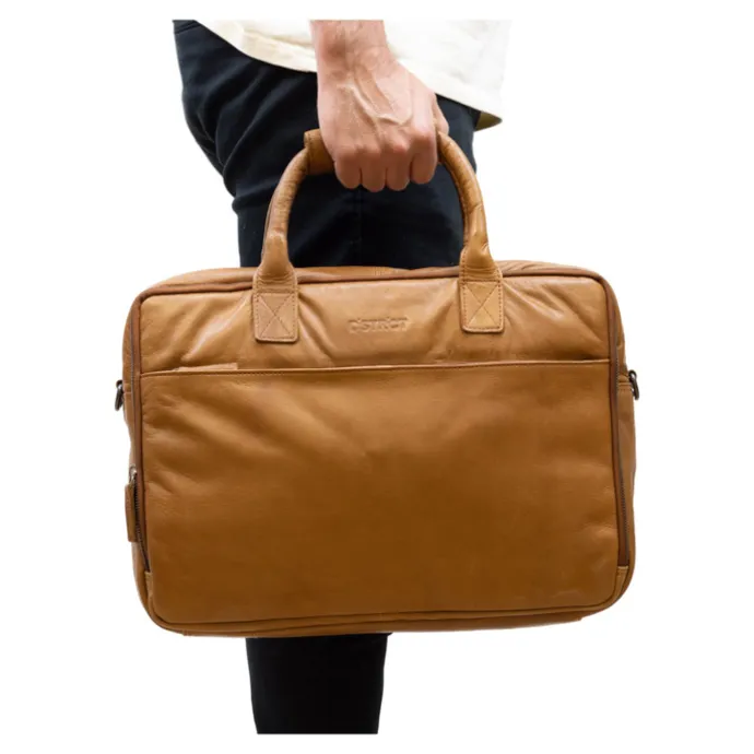 DSTRCT State Street Workingbag 17" cognac