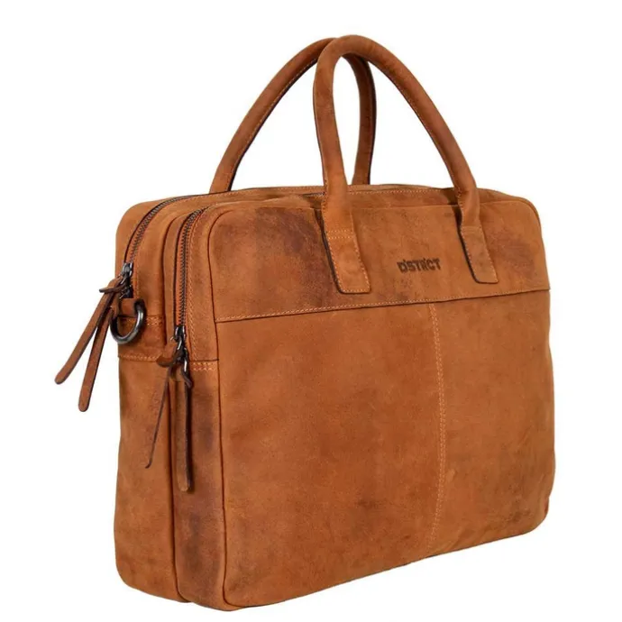 DSTRCT Wall Street Workingbag 15.6" cognac