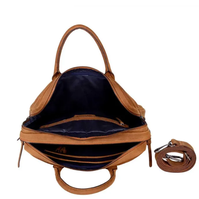 DSTRCT Wall Street Workingbag 15.6" cognac