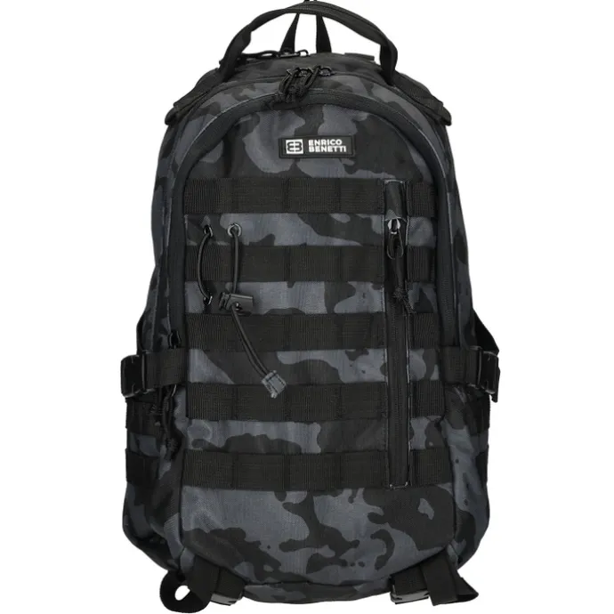 Enrico Benetti Arizona Laptop Backpack 15" black camouflage
