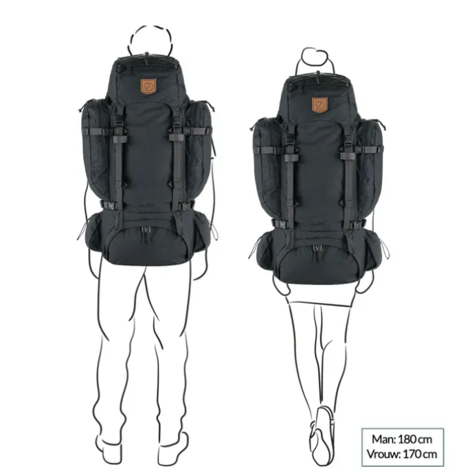 Fjallraven Kajka 75 M/L coal black