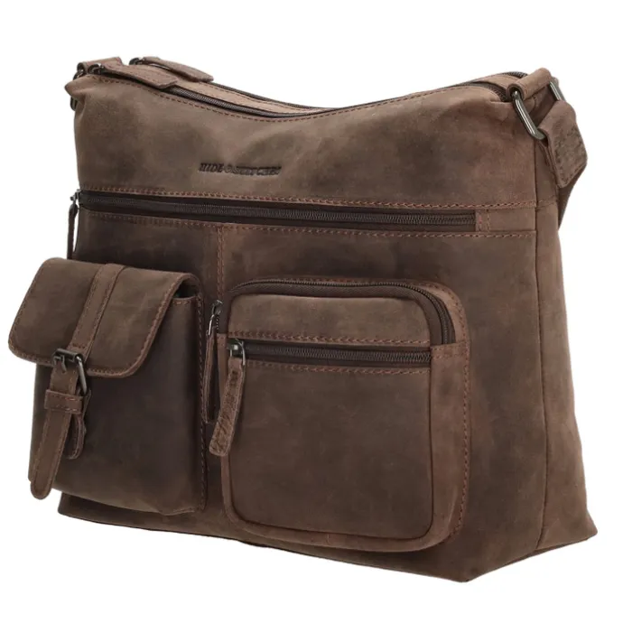 Hide & Stitches Idaho Shoulderbag darkbrown