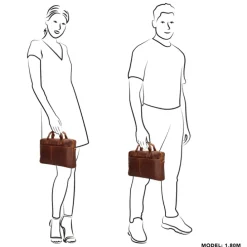 Hide & Stitches Japura Laptopbag cognac
