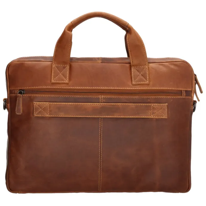 Hide & Stitches Japura Laptopbag cognac