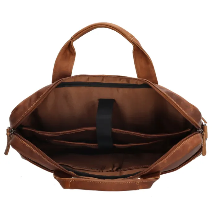 Hide & Stitches Japura Laptopbag cognac
