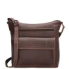 Hide & Stitches Japura Shoulderbag Large dark brown