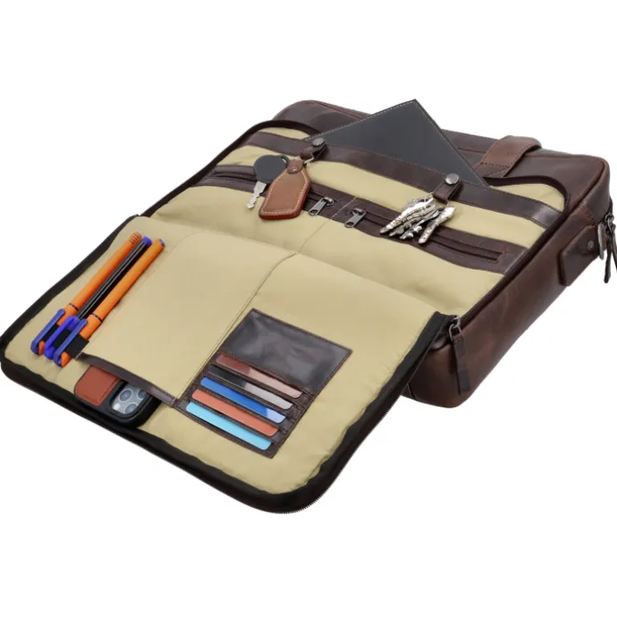 Hide & Stitches Next Navajo Laptopbag darkbrown