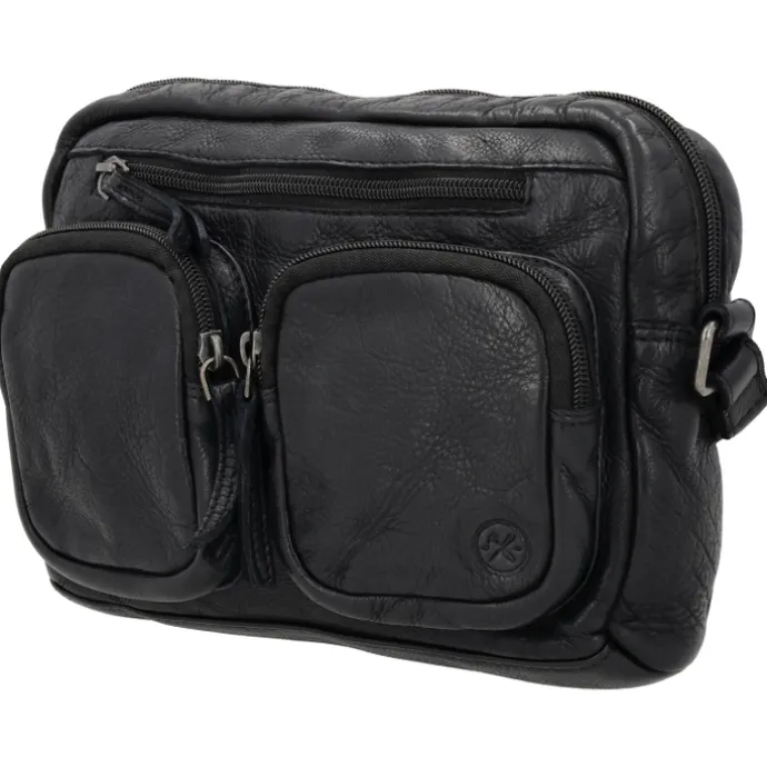 Hide & Stitches Paint Rock Shoulderbag black