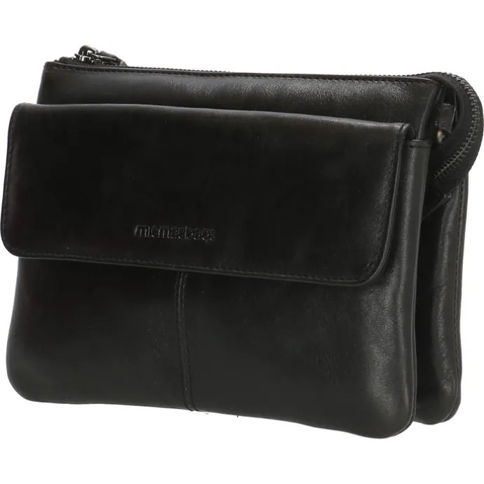 Hide & Stitches Porto Crossbody Tas zwart