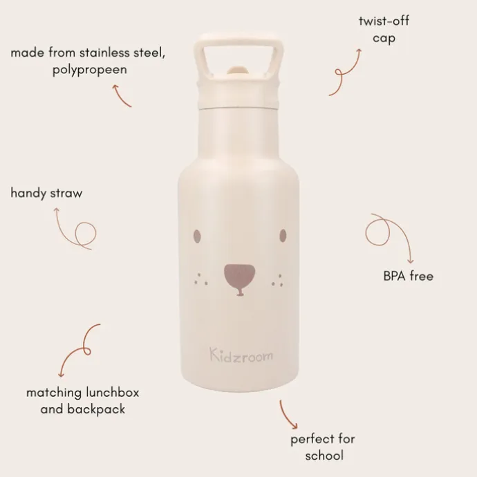Kidzroom Beary Excited Bottle 350 ML beige