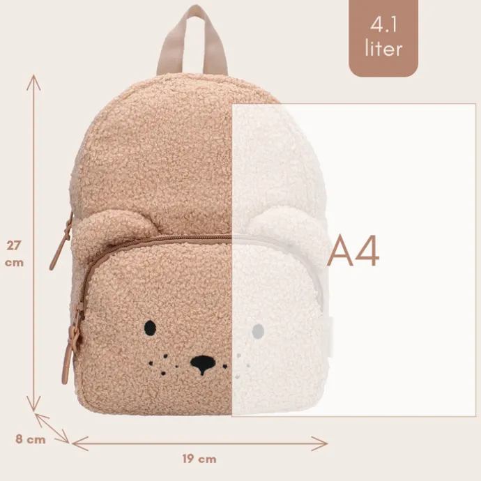 Kidzroom Pisa Comfort Friends Backpack brown