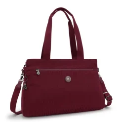Kipling Elysia Work E e jq maroon tile jacquard