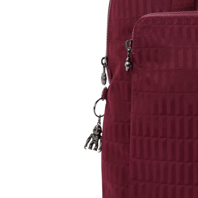 Kipling Kazuki ej maroon tile jacquard