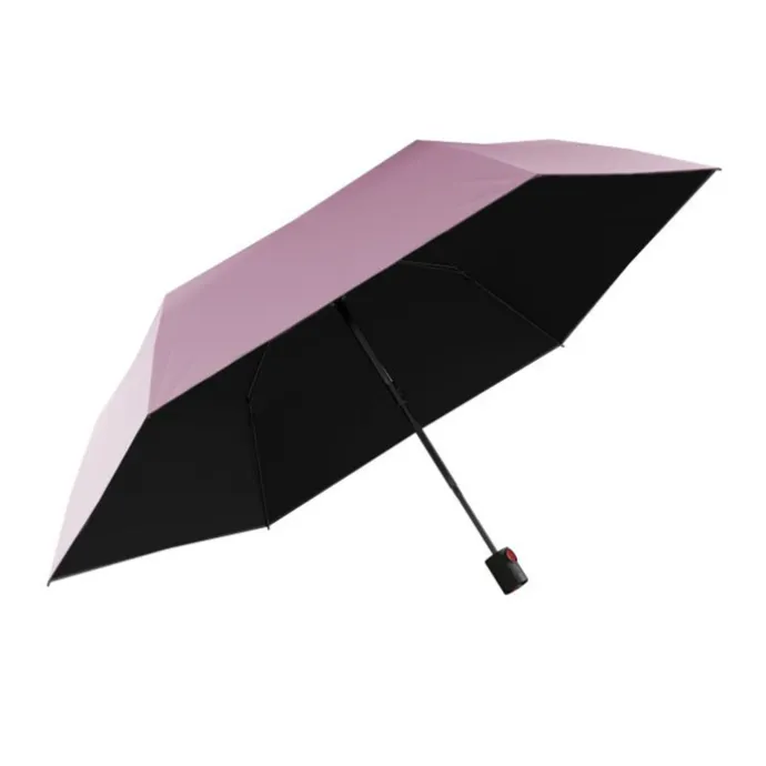 Knirps U.200 Ultra Light Duomatic Paraplu UV Protection rosé with black coating
