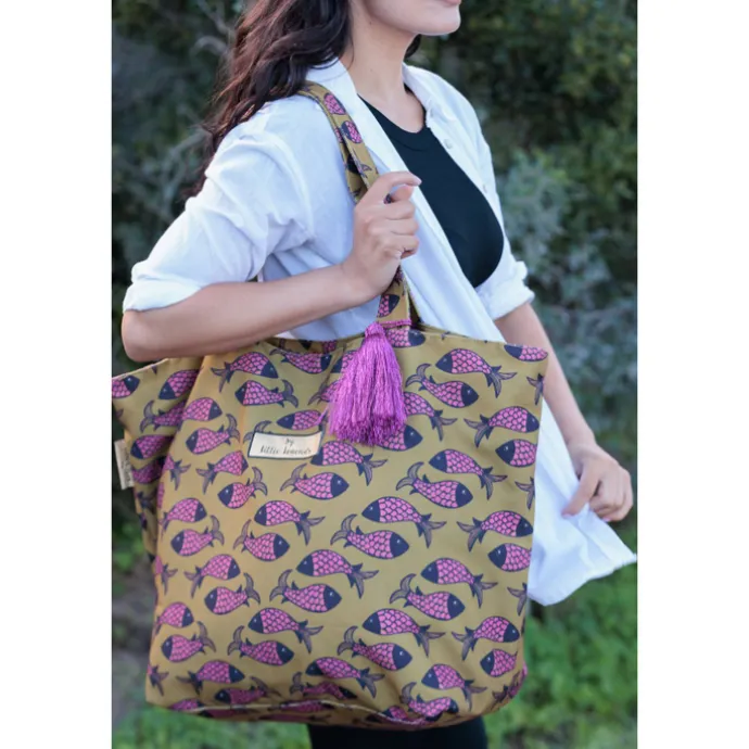 Little Legends Beach Bag Fish Indian pink