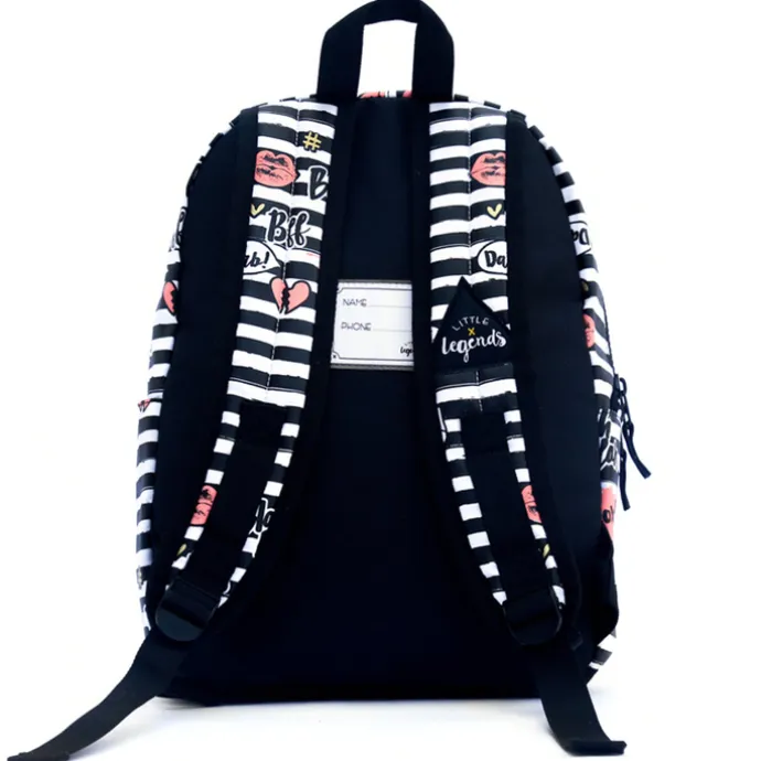 Little Legends BFF Backpack L zwart/wit/roze