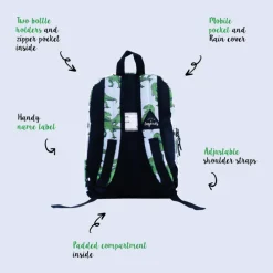 Little Legends Dino Backpack L groen / wit