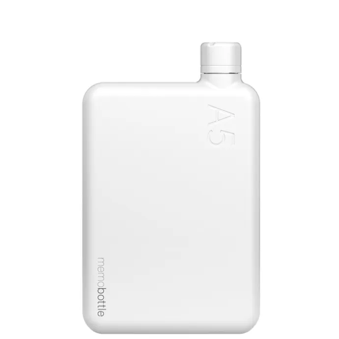 Memobottle A5 Bottle Stainless Steel 1050ml white