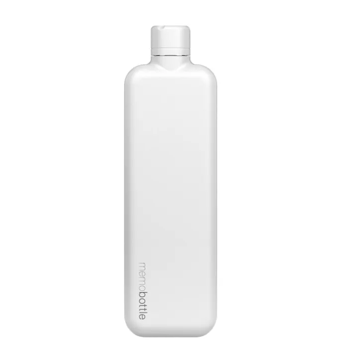 Memobottle Slim Bottle Stainless Steel 600ml white