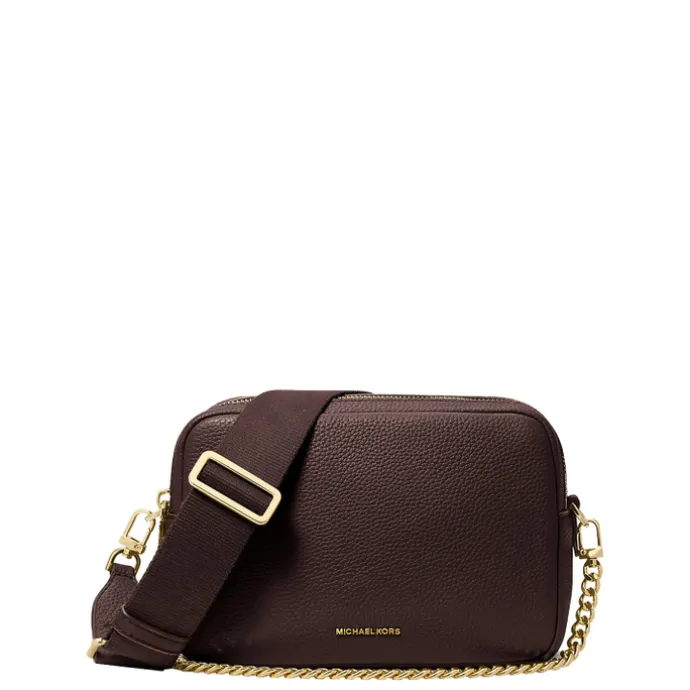 Michael Kors Bryant MD Dblzp Chn Camera Crossbody chocolate