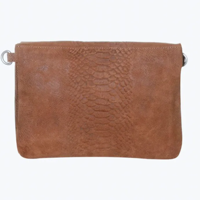 Mozz Luieretui Crossbody Suede snake cognac