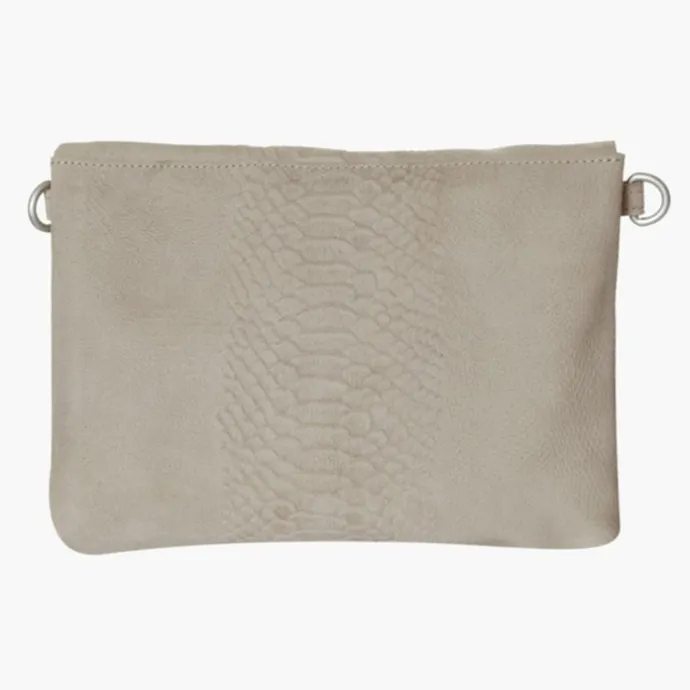 Mozz Luieretui Crossbody Suede snake zand