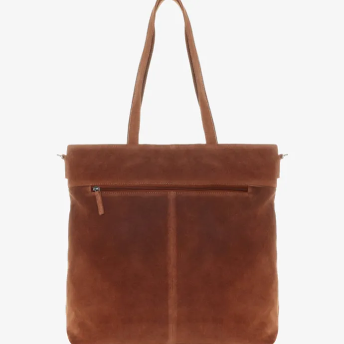 Mozz Momsbag Shopper Suede cognac
