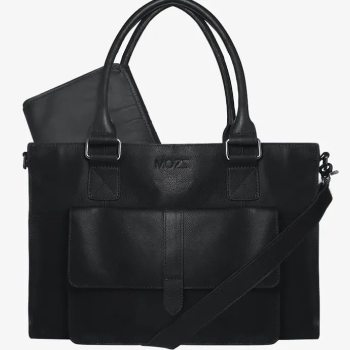 Mozz Vintage Pretty Pocket Diaper Bag black