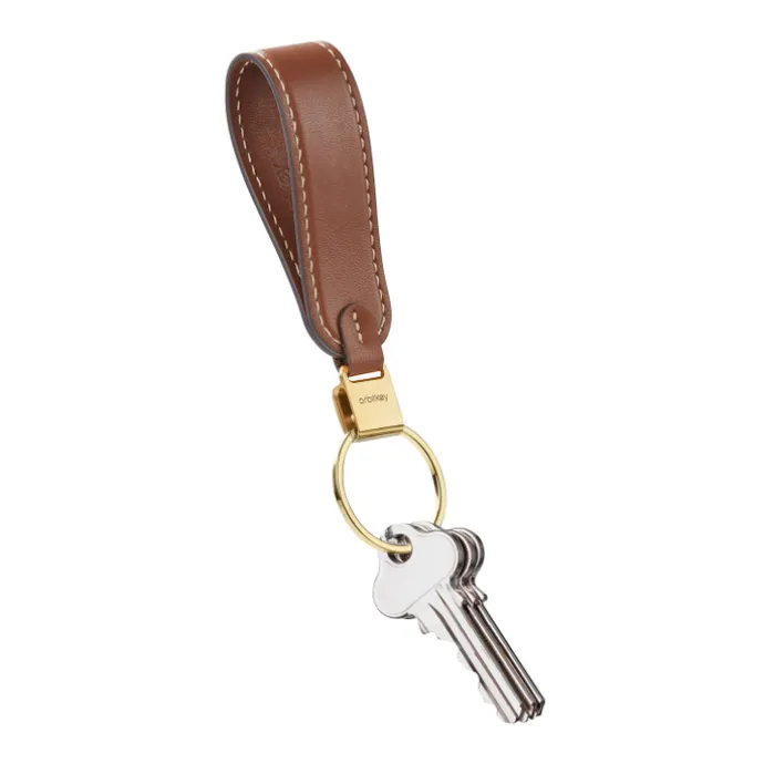Orbitkey Loop Keychain Leather caramel