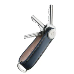 Orbitkey Premium Leather 2.0 Keyholder navy / tan