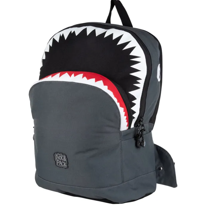 Pick & Pack Shark Shape Backpack L anthracite