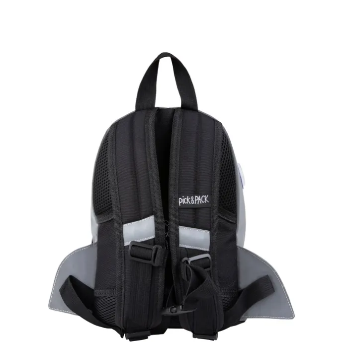 Pick & Pack Shark Shape Backpack S visible grey