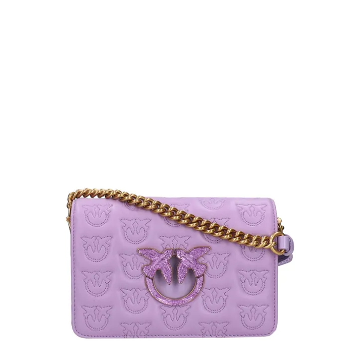 Pinko Love Click Mini Chevron purple tulip