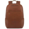 Piquadro Black Square Computer Backpack with iPad Compartment tobacco