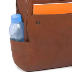 Piquadro Black Square Computer Backpack with iPad Compartment tobacco